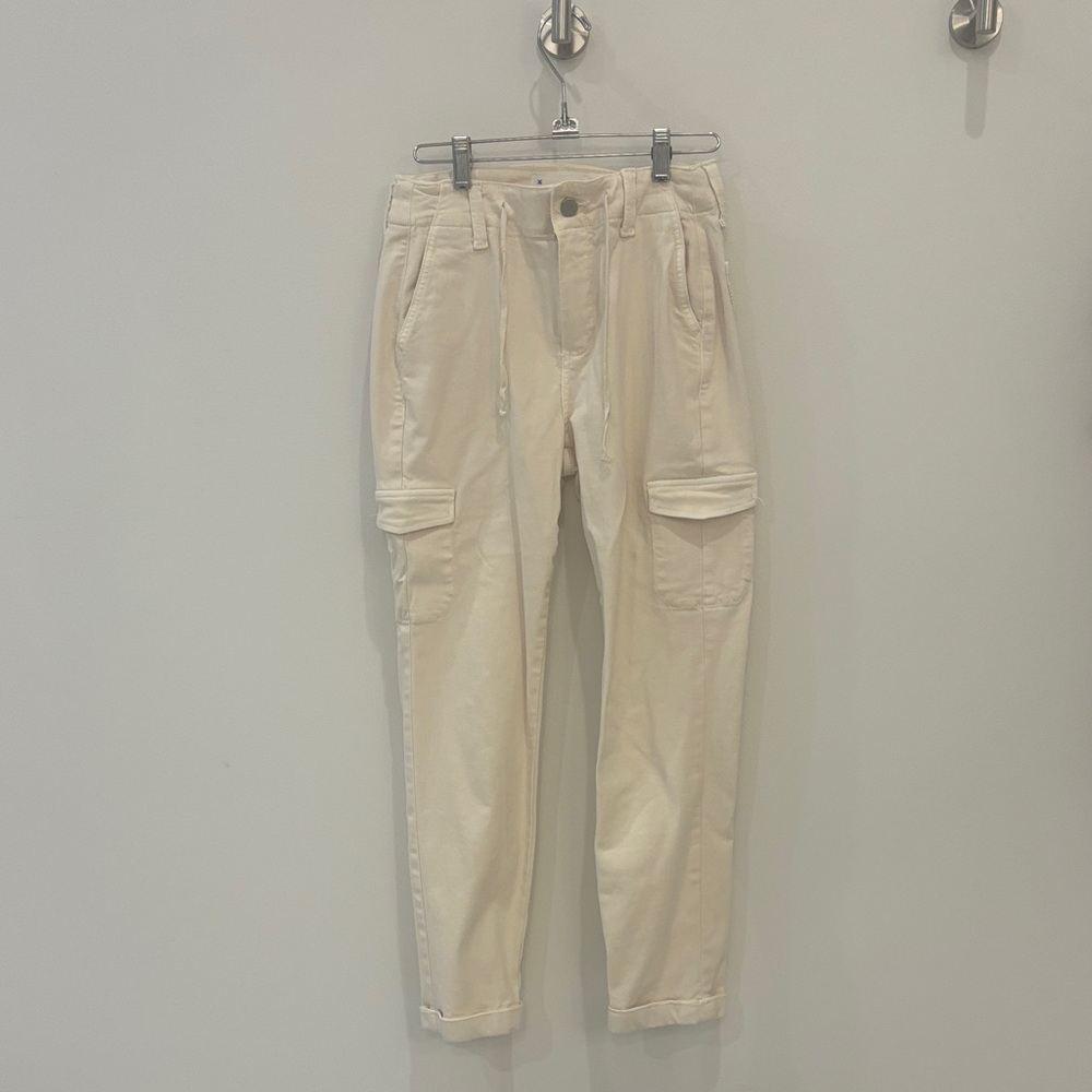 PAIGE Cream Cargo Pants